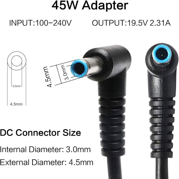 45W 19.5V 2.31A Ac Adapter for HP Laptop Charger 741727-001 TPN-C125 - Image 3