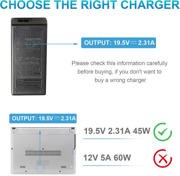45W 19.5V 2.31A Ac Adapter for HP Laptop Charger 741727-001 TPN-C125 - Image 5